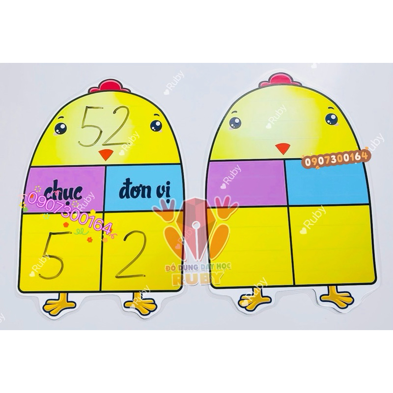Gà con học Toán - Đồ dùng dạy học Ruby