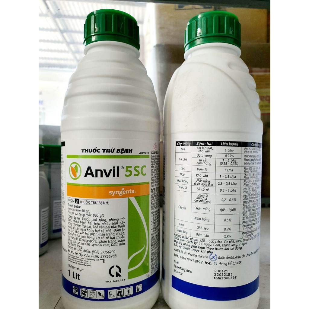 Anvil 1L trừ nấm hồng, rỉ sắt, thán thư Anvil 5SC lưu dẫn thấm sâu cho cây trồng Hàng chính hãng Syngenta