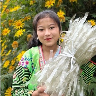 Miến dong thái tay Điện Biên, miếng dong sợi to