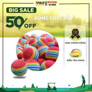Bóng Golf Xốp Đỏ Kẻ Sọc, PGM, Bóng Golf Luyện Tập Trong Nhà, Chất Liệu Eva, Cao Cấp Cực Nhẹ