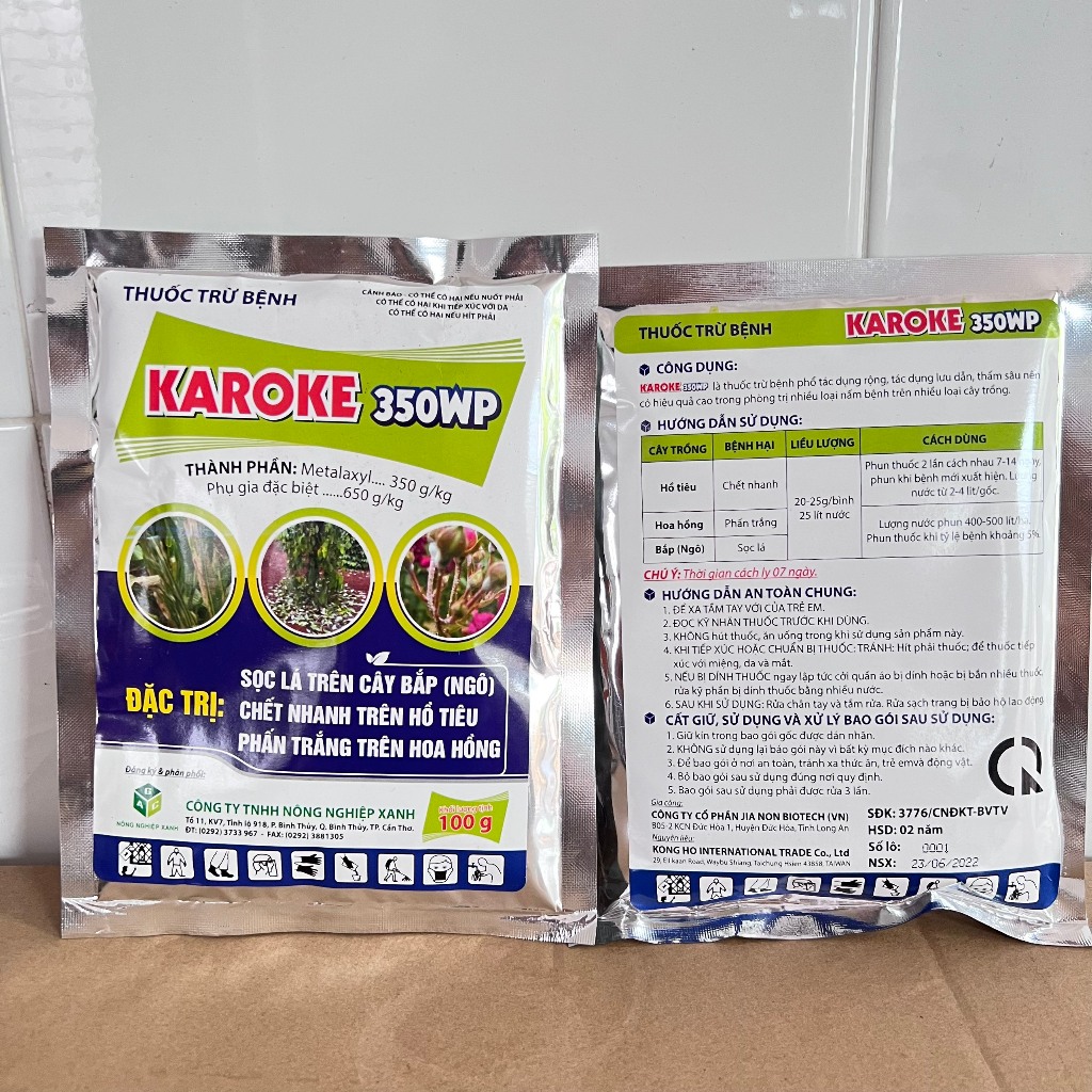 Matalaxyl (100gr) trừ nứt thân, xì mủ, sương mai, héo rũ, thối rễ Karoke 350WP cho cây trồng