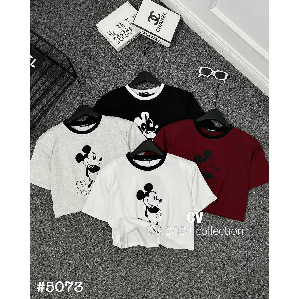 ÁO PHÔNG MICKEY DÁNG CROPTOP HÀNG QC