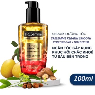 Serum dưỡng tóc tresemmé keratin smooth keratinbond 100ml vào nếp suôn mượt bảo vệ phục hồi hư tổn