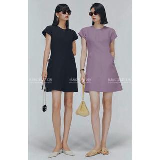 Đầm váy ngắn Vero tay hến 2 màu đen tím