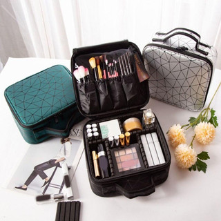 Cốp đựng mỹ phẩm cốp túi mini cốp makeup da PU siêu bền khắc hình cốp cá nhân