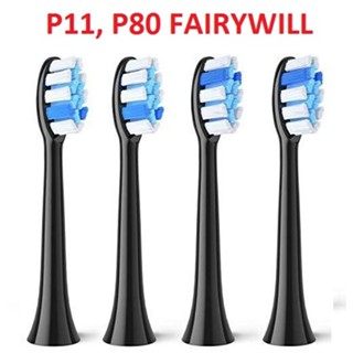  4 Đầu bàn chải đánh răng Fairywill thay thế cho bàn chải điện Fairywill P11 P80 