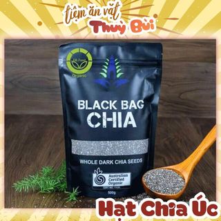 Hạt chia úc black bag chia - chia úc absolute organic hữu cơ, hạt chia đen úc chính hãng
