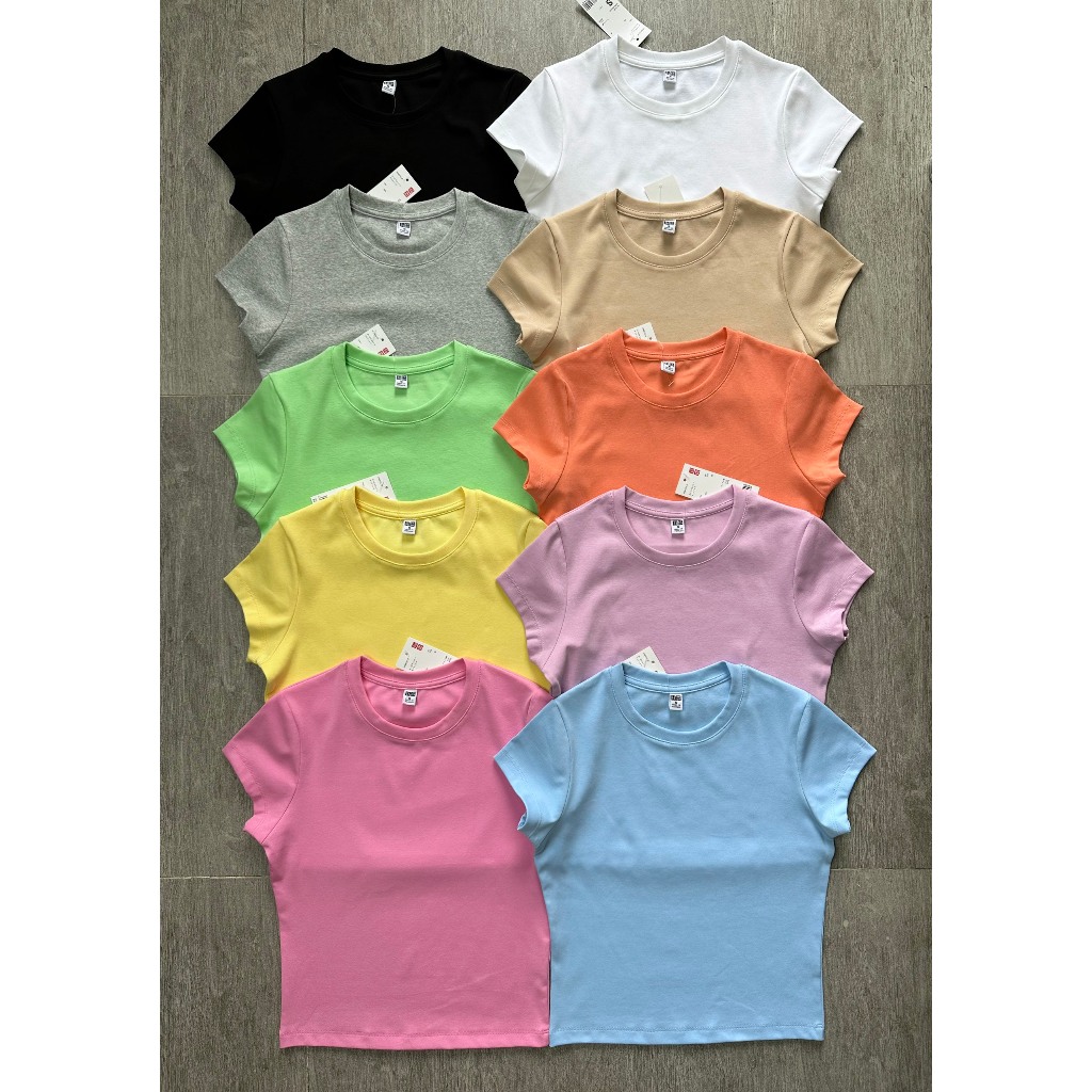 Áo thun body tay con cotton 4 chiều nhiều màu