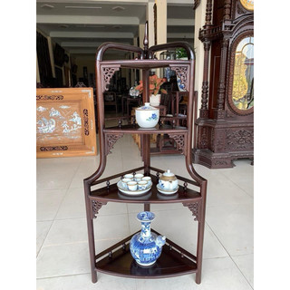 kệ góc gỗ cẩm vàng.