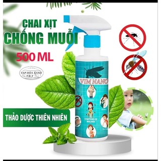 Chai xịt đuổi muỗi, côn trùng vim nano 500ml mùi hương dễ chịu xuất xứ thảo mộc - xua đuổi muỗi, gián, côn trùng