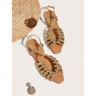  Dép Sandal Nữ Quai Hậu Đan Dây Vintage – Đi Biển Dạo Phố Du Lịch – HAPPY STEP 