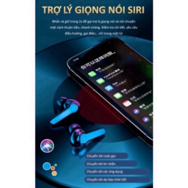 Tai nghe bluetooth M19 chip 5.1 bản mới nhất 2023,tai nghe không dây pin trâu cảm ứng nhạy cùng đèn led và âm thanh đỉnh