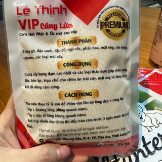 Lê Thịnh : Cám Vip Căng Lửa Chim Hút Mật Và Ốc Mít Cao Cấp Lê Thịnh ( VIP căng lửa) - 100g