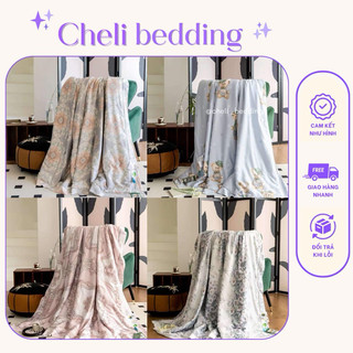 Chăn lụa tencel tơ tằm 80s dập vân chìm thượng lưu kích thước 2mx2m3 - chăn lụa tencel trần bông cao cấp