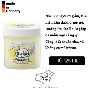 [ Hàng Đức ] Kem dưỡng ẩm Vaseline Balea - nội địa Đức - 125ml