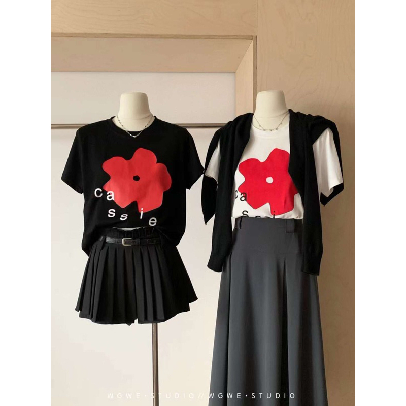 [𝗞𝗶𝗺 𝗔𝗻𝗵 ✿] Áo phông bông hoa cute WG.WE 🌸