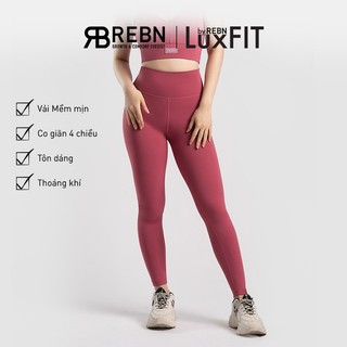 Quần tập gym yoga lưng cao cao cấp REBN - REBN High Rise Leggings Mauve