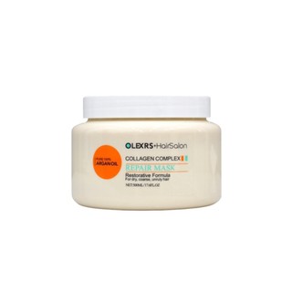 Kem hấp tóc ủ tóc phục hồi chuyên sâu Olexrs Argan Oil Collagen Complex Repair Mask 500ml