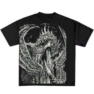 Áo thun manga dragon black custom master unisex
