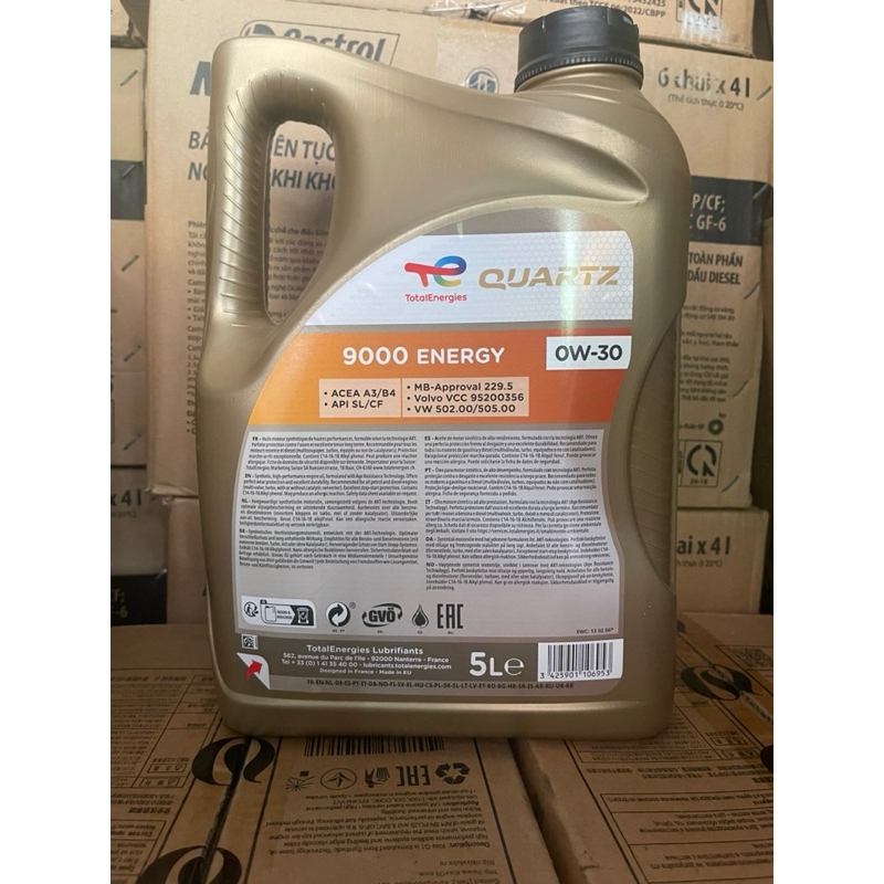 Dầu Nhớt Total quartz 9000 0w30 Can 5L