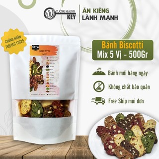 Bánh Biscotti Nguyên Cám Ăn Kiêng, đủ 5 Vị Healthy Key - Bánh Biscotti Siêu hạt Ngũ Cốc Dinh Dưỡng