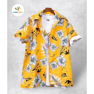 Áo sơ mi hoa quả đi biển hè nhóm hawaii đồ đôi nam nữ chụp kỷ yếu - Kings1 Sport