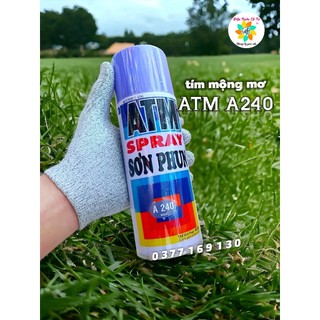Sơn xịt atm spray màu tím a240