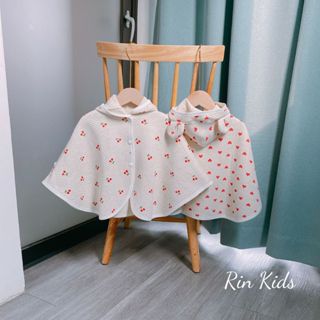  Áo choàng chống nắng cho bé họa tiết xinh xắn cotton chần bông mềm mại 