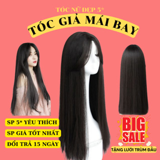 Tóc giả cả đầu mái bay Hàn Quốc TN07 Tặng lưới chùm đầu Tóc giả cả đầu mái bay phong cách trẻ trung nhẹ nhàng