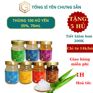 Combo 100 tặng 5 hủ yến chưng sẵn 35%, yến gia khang 70ml, tiết kiệm 200k