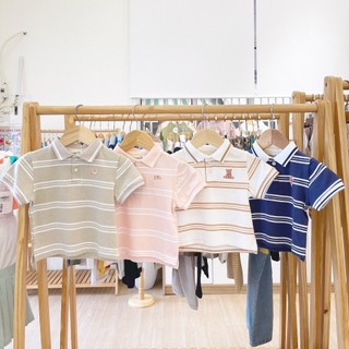 AT39 ÁO POLO SỌC CHO BÉ 0 - 36 THÁNG / ÁO THUN POLO TRẺ EM - MAMA ƠI