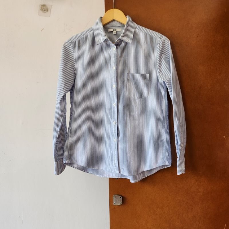 Áo sơ mi Uniqlo kẻ sọc authentic đẹp, mới - em và nắng