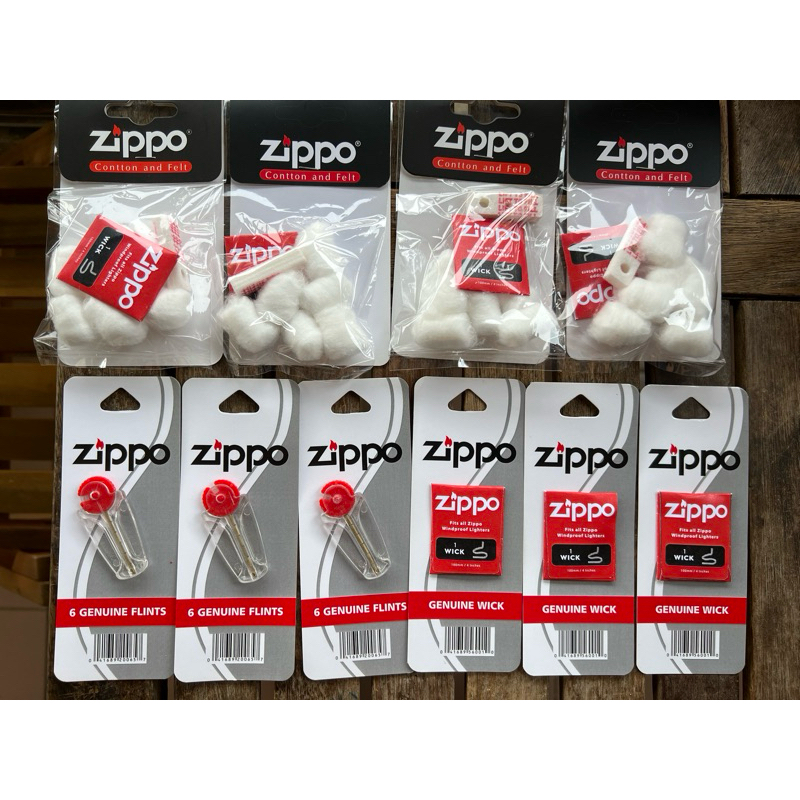 Bấc - đá - bông Zippo chuẩn