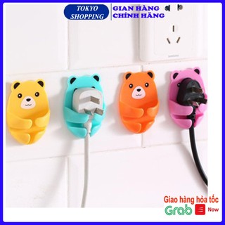 Móc treo phích cắm điện dán tường hình động vật ngộ nghĩnh