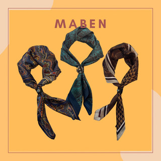 Khăn lụa vuông size 53cm nhiều mẫu - Khăn bandana lụa thời trang cá tính - Maben