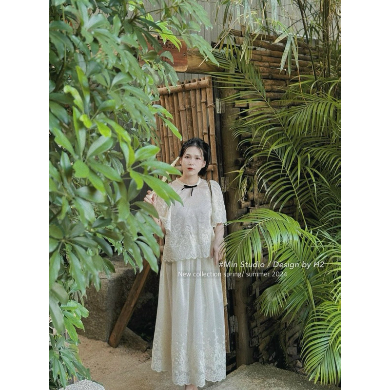 full set áo & cv váy (video shop tự quay) min