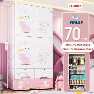 Tủ 5 tầng cho bé có ngăn treo tiện lợi - tủ nhựa đựng quần áo có bánh xe - tủ đa năng