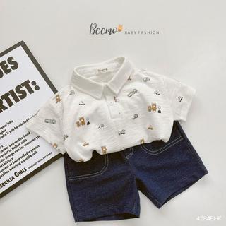 Bộ gấu phối quần xanh than cho bé trai size 9-23kg, quần áo trẻ em
