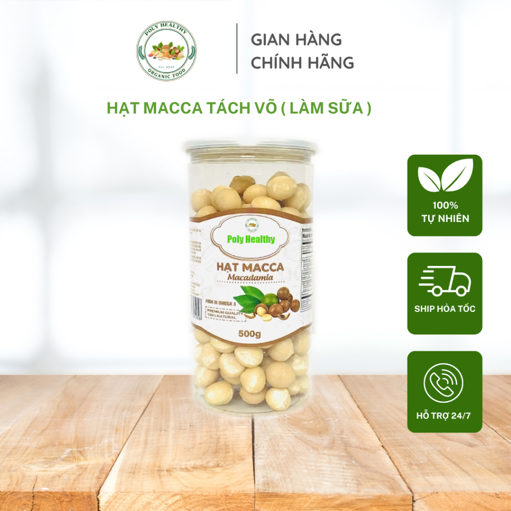 Nhân hạt macca tách vỏ làm sữa