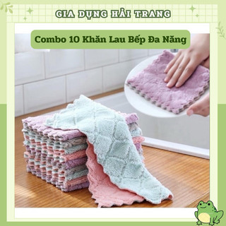 Combo 10 Khăn Lau Bếp Đa Năng Siêu Thấm Hút, Mềm Mịn, Dày Dặn, Tiện Lợi Cho Mọi Gia Đình [ Khogiadung.ht01 ]