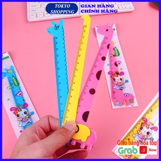 Thước kẻ học sinh hươu cao cổ 15cm ngộ nghĩnh cho bé vui học