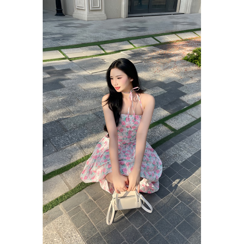 Selina dress Váy dài đi tiệc váy dài cho nữ summer flower dress dáng dài
