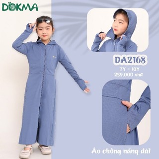 [Dokma/Chính Hãng]Áo chống nắng Dokma dáng dài chống tia UV cho bé 1-10t bé trai bé gái