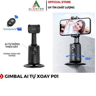 [Bản Nâng Cấp-P01]Gimbal AI Kiêm Giá Đỡ Điện Thoại P01 - Cảm Biến Thông Minh Nhận Diện Khuôn Mặt - Xoay 360°