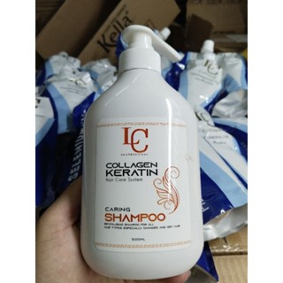   Tặng kèm mũ hấp  Bộ gội xả LC 800ml COlLAGEN KErRATTIN Phục hồi giảm rụng trị gàu và dầu 