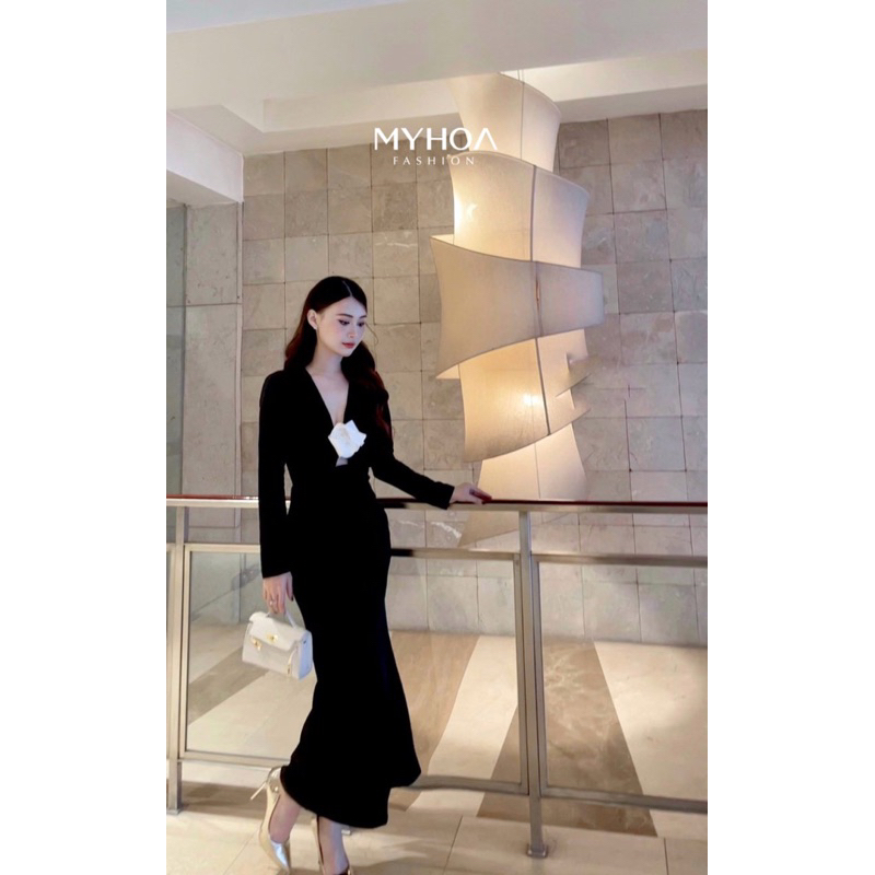MYHOA| Váy Body Nữ Đuôi Cá Tag Hoa TKCC