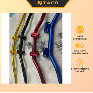 Combo Ghi đông Đài loan trung quốc xe điện + Cùm nâng CNC_Ghi đông trung quốc rizoma 28mm hàng đẹp