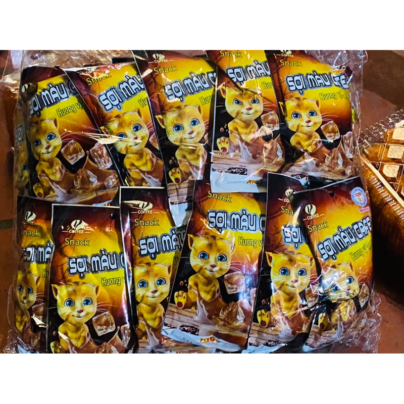 Bịch 30 gói snack sợi mầu ca phê ( sỉ đồ trẻ em)