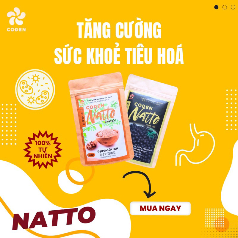 NATTO CODEN _ Đậu tương lên men Nhật Bản (dạng viên và bột)