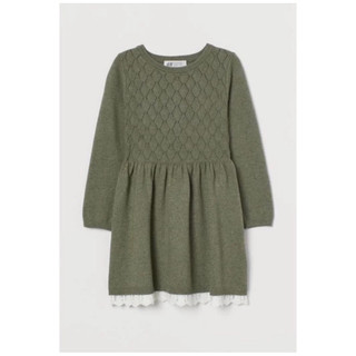 Váy Hm bé gái chất cotton và len mềm hàng vợt sale